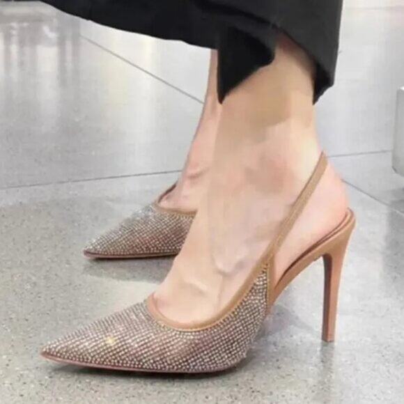 ZARA Pointed Toe Slingbacks NWT - Picture 7 of 16